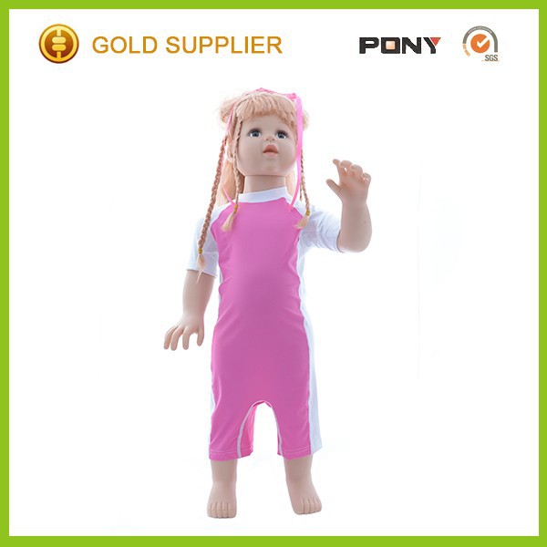 ピンク半袖ベビーウェア、 赤ちゃんの太陽保護衣類-ベビー服セット問屋・仕入れ・卸・卸売り