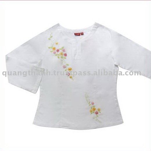 手の刺繍の赤ん坊のワイシャツ-ベビーTシャツ問屋・仕入れ・卸・卸売り