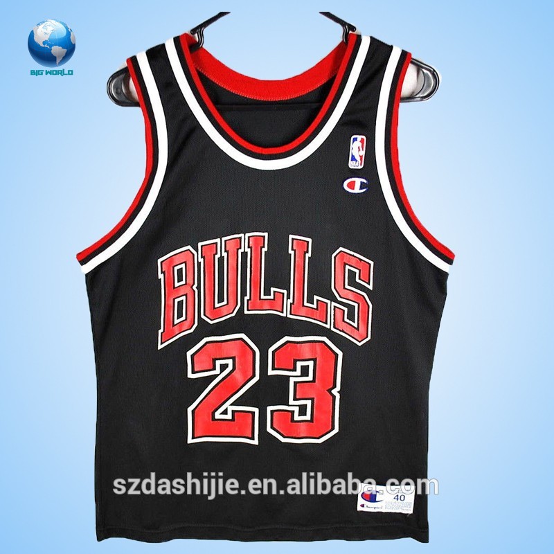 マイケルjordan#23黒ジャージバスケットボール青少年・最高品質カスタム設計あなた自身のノースリーブt- シャツ-プラスサイズTシャツ問屋・仕入れ・卸・卸売り