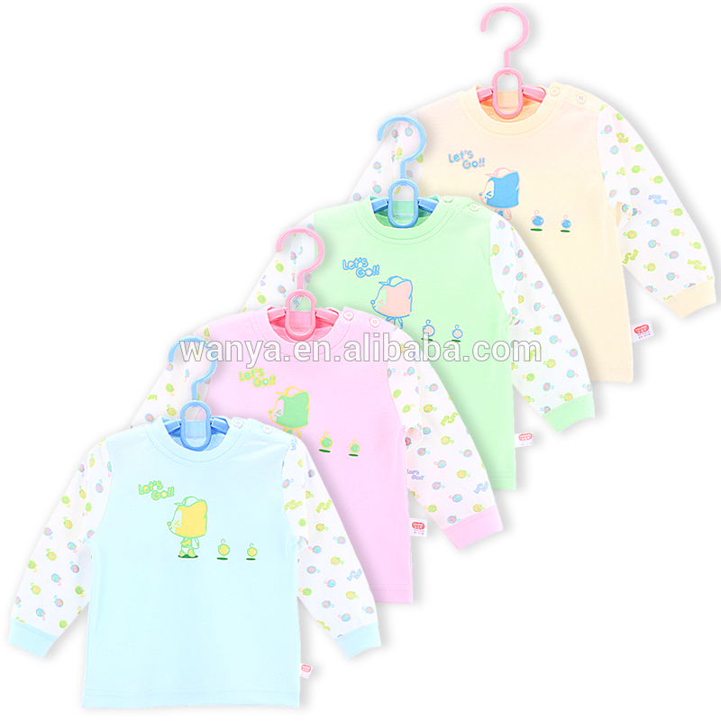 乳児の綿のパジャマと少年少女のシングルコート薄い綿の長袖のシャツホームファニシング赤ちゃんのスーツセット-ベビーTシャツ問屋・仕入れ・卸・卸売り