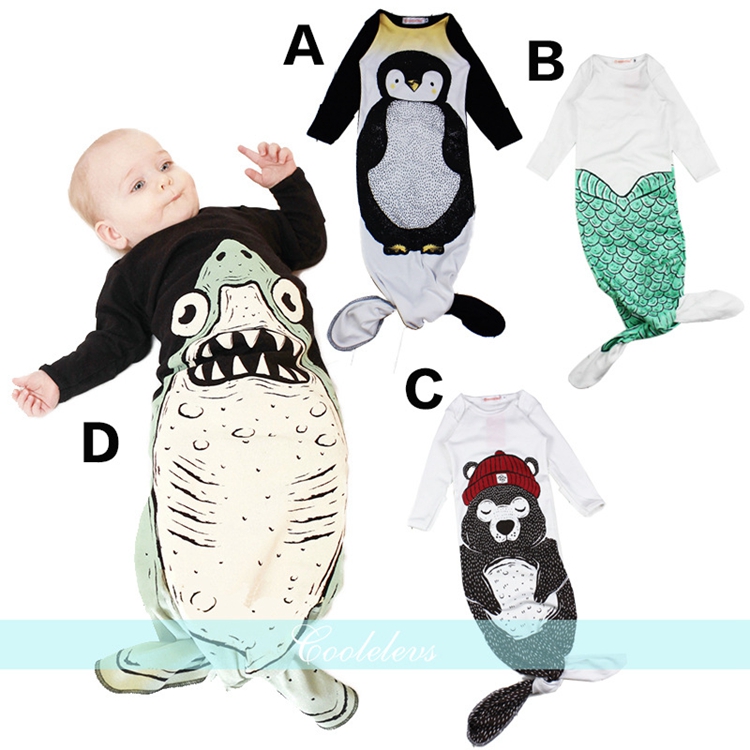 2016卸売乳児&幼児服マーメイドペンギンサメクマ赤ちゃん寝袋-ベビー寝袋、シュラフ問屋・仕入れ・卸・卸売り