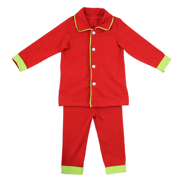 熱い- を販売小さな赤ちゃんブティック綿100％pajams固体赤の服男の子用に設定されpersnickety仮装の赤ちゃん少年リメイク-ベビー服セット問屋・仕入れ・卸・卸売り
