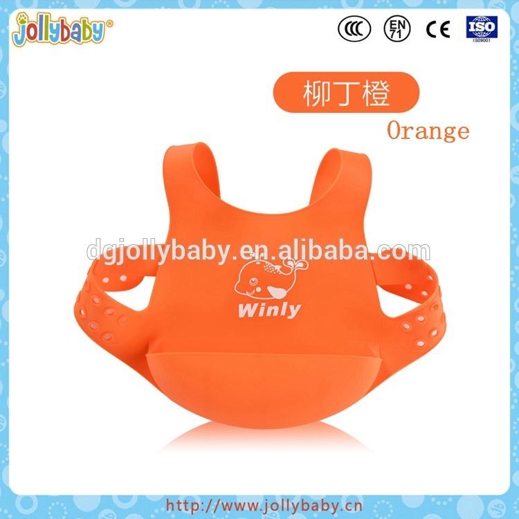 東莞jollybaby新しい到着食品グレード赤ちゃん防水シリコーンビブ-ベビービブ、スタイ問屋・仕入れ・卸・卸売り