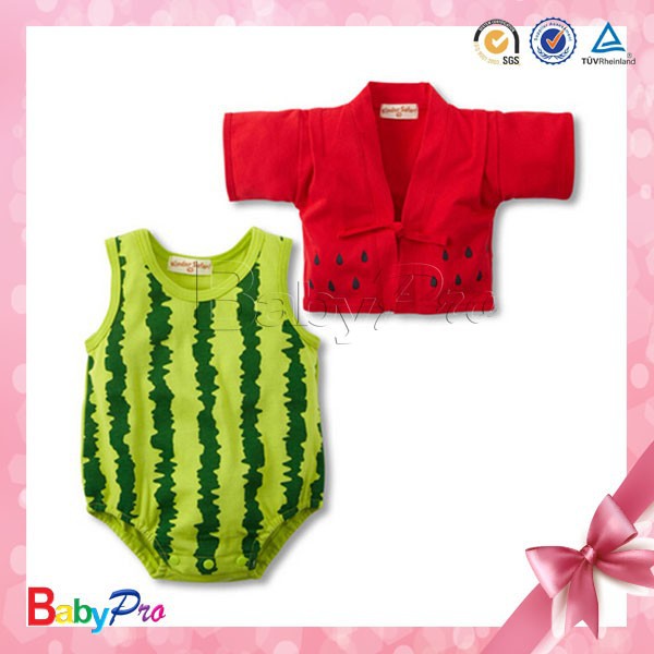 熱い販売の夏にスイカ2015カラーフレキシブル女の赤ちゃんの卸売衣服カーター-ベビーロンパース問屋・仕入れ・卸・卸売り