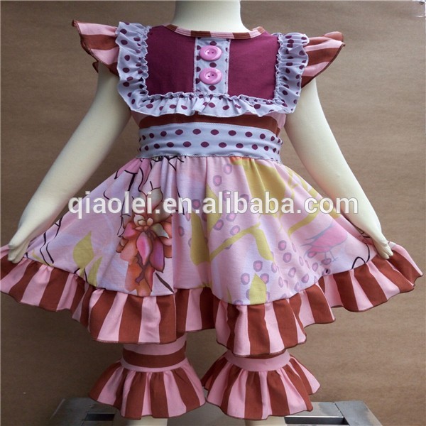 秋冬子供の一致フリルブティック服西女の子夏frocks子供新しいデザイン春服-ベビー服セット問屋・仕入れ・卸・卸売り