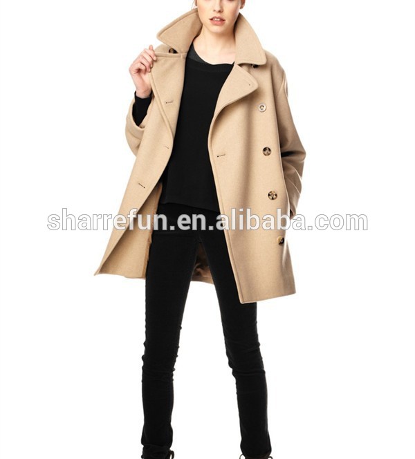 韓国のファッションスタイル女性の100％2014-2015冬のウールコート-コート問屋・仕入れ・卸・卸売り