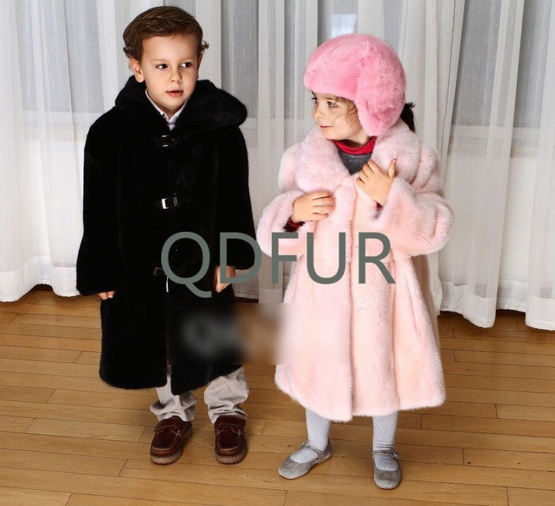 ヨーロッパの子供たちのqd806642015全体のミンクの毛皮のコートの子供服-コート問屋・仕入れ・卸・卸売り