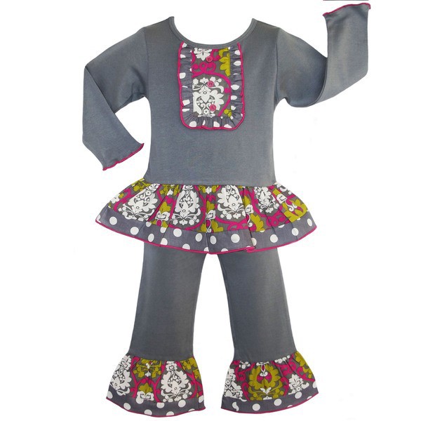 安いかわいい赤ん坊の綿の高品質2個フリル衣装-ベビー服セット問屋・仕入れ・卸・卸売り