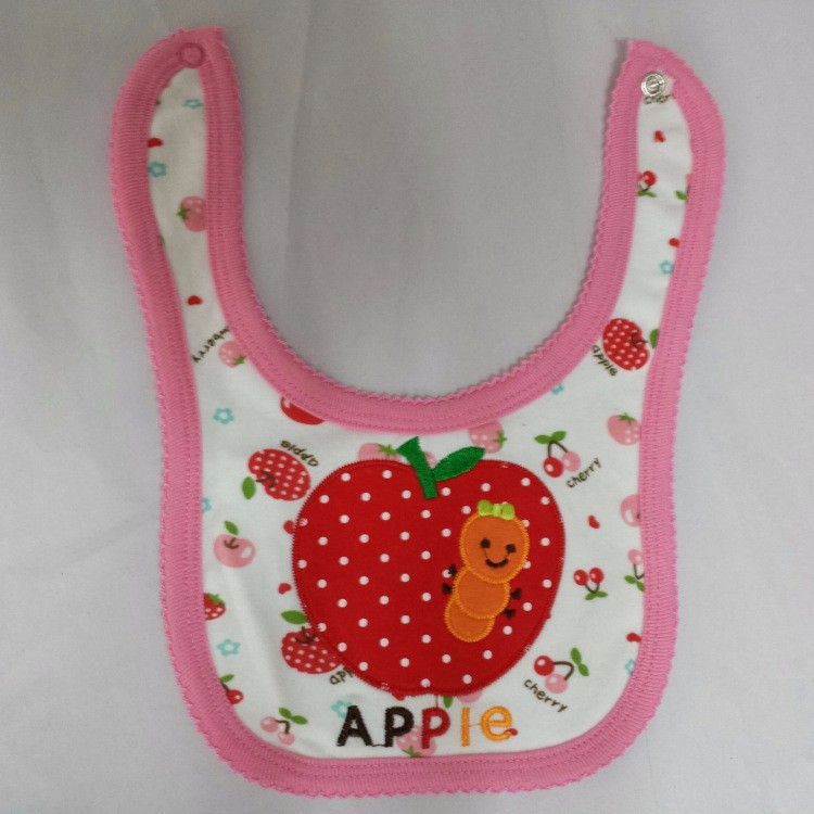 創造的なプロモーションアイテムr&hイチゴ刺繍の赤ちゃん新製品-ベビービブ、スタイ問屋・仕入れ・卸・卸売り