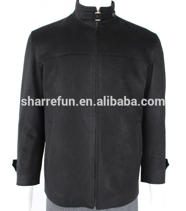 工場卸売黒450g/sm100％メンズカシミヤコート冬のコートのジャケット-プラスサイズコート問屋・仕入れ・卸・卸売り