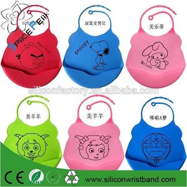 100％食品グレード新しい幼児赤ちゃんシリコンbibbabadorbabeiroケイ素にかわいい漫画の赤ちゃんbibバンダナパターン無料-ベビービブ、スタイ問屋・仕入れ・卸・卸売り