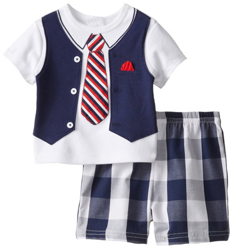 中国アリババ卸売ファンシー半袖コットンイスラム教徒男の子服セット-ベビーロンパース問屋・仕入れ・卸・卸売り
