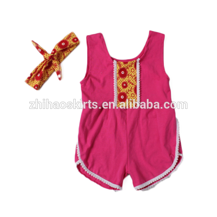 新加入夏スタイルcustomziedホットピンク白いレースフリルコットンベビー女の子ロンパース-ベビーロンパース問屋・仕入れ・卸・卸売り