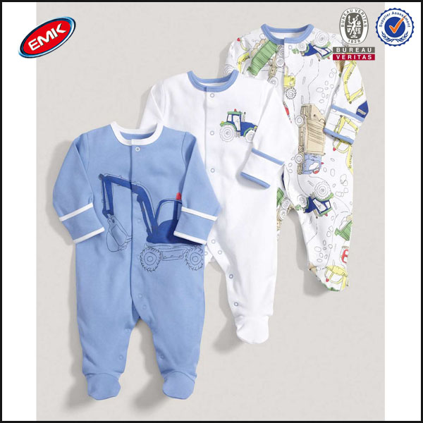 印刷されたデザインの赤ちゃんが成長する3個babysuitonesieロンパー-ベビーロンパース問屋・仕入れ・卸・卸売り
