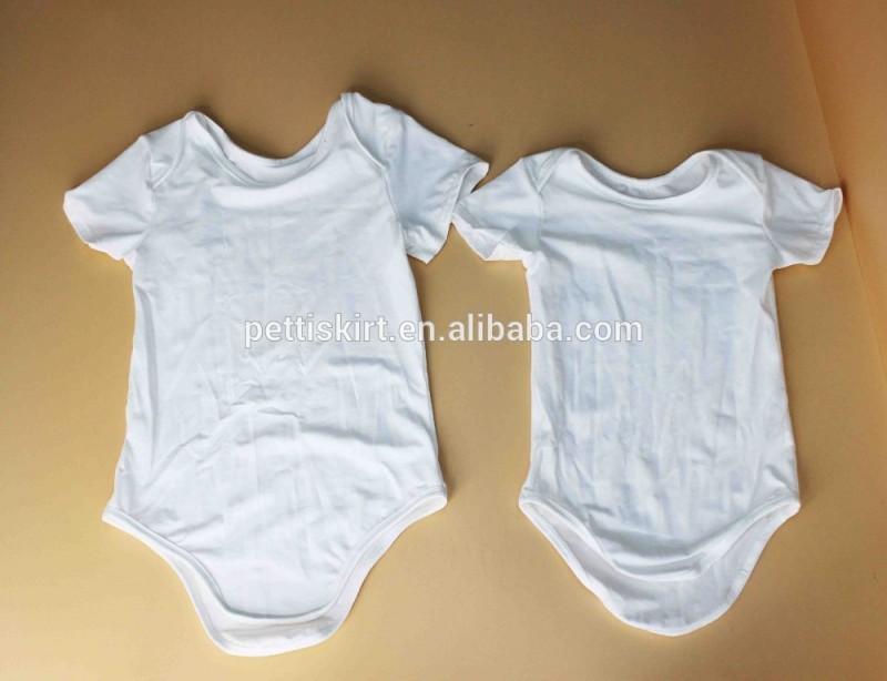古典的なベビーロンパース平野ソリッドホワイト色いいえ印刷幼児よちよち赤ちゃん服卸売子供の半袖ボディスーツ-ベビーロンパース問屋・仕入れ・卸・卸売り
