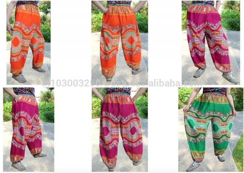 Vtgレトロインディーヒッピー自由奔放に生きるヨガリラックスdashikiアフリカアートプリント巾着レーヨンパンツプラスサイズ-ズボン問屋・仕入れ・卸・卸売り