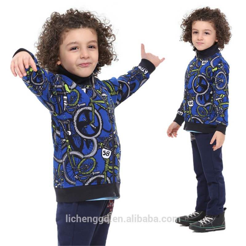 (a4462) ブルー18m-6y安い服の子供カジュアル男の子フリースのジャケットの子供たち冬のジャケット-キッズ服　ジャケット問屋・仕入れ・卸・卸売り