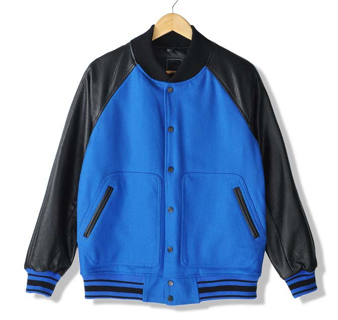 明るい色のレザースリーブ大学野球のジャケット-ジャケット問屋・仕入れ・卸・卸売り