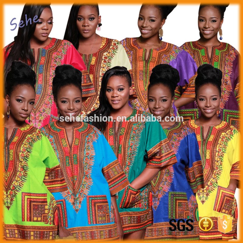 広州工場在庫綿アフリカ印刷dashikiトップとブラウスのための女性-プラスサイズシャツ、ブラウス問屋・仕入れ・卸・卸売り