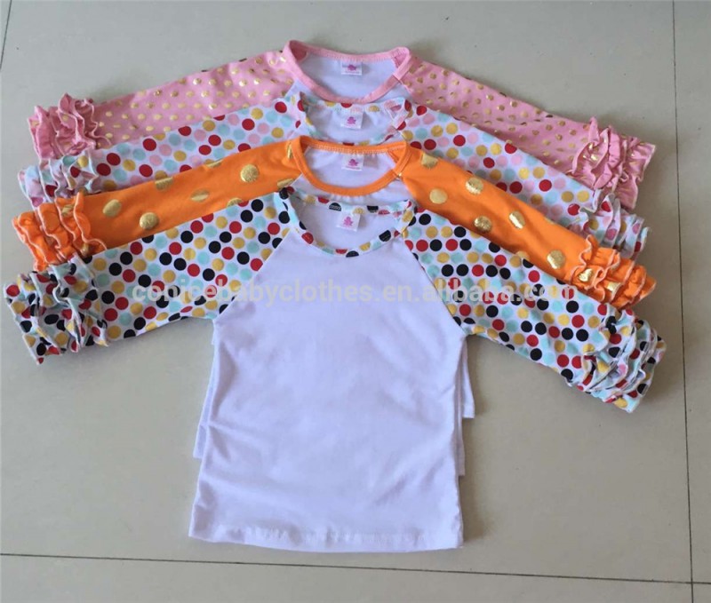 トレンディ赤ちゃん女の子秋冬着用卸売アイシングフリルシャツ-キッズ服　シャツ、トップス問屋・仕入れ・卸・卸売り