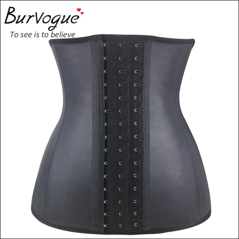 Burvogue女性9鋼骨を抜かプラスサイズウエストトレーニングコルセット滑らかなラテックス痩身ボディシェイパーアンダーバストコルセット-補正下着問屋・仕入れ・卸・卸売り