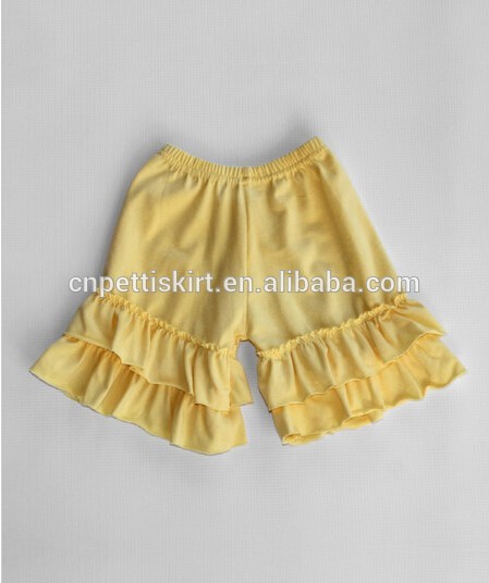 2015新しいスタイル固体色の衣装子供の衣類のためにデザイン女の子フリルのパンツ赤ちゃんの女の子のための/子供-ズボン問屋・仕入れ・卸・卸売り