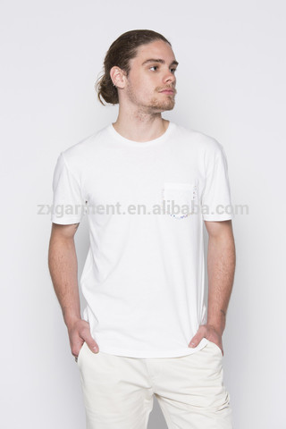 ホワイトポケットtシャツ製綿jersy-プラスサイズシャツ、ブラウス問屋・仕入れ・卸・卸売り