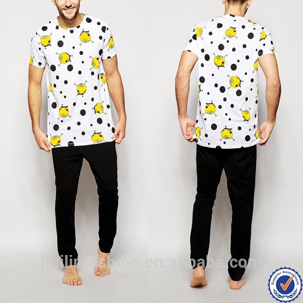 スポンジボブ工場nightgownsパジャマ室内着中国inportプリントシャツの男性の服の男性パジャマセット-ナイトシャツ問屋・仕入れ・卸・卸売り