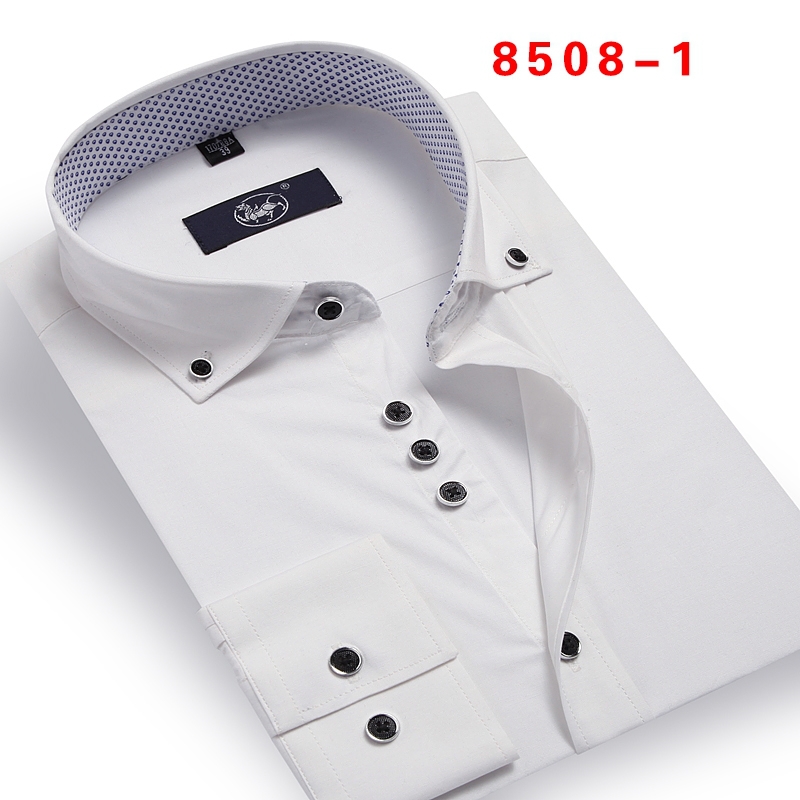 オーダーメイドのテーラー2015作られた純粋な綿の男性のビジネスドレスシャツ-プラスサイズTシャツ問屋・仕入れ・卸・卸売り