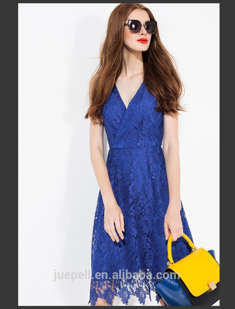 女性の服のoem2015europen成熟した女性のドレスのファッションエレガントなレース-カジュアルドレス問屋・仕入れ・卸・卸売り