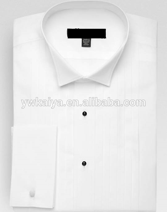 2016フォーマル白タキシードクラシックフィットシャツでフランスの袖口翼端襟タキシードシャツ-プラスサイズシャツ、ブラウス問屋・仕入れ・卸・卸売り