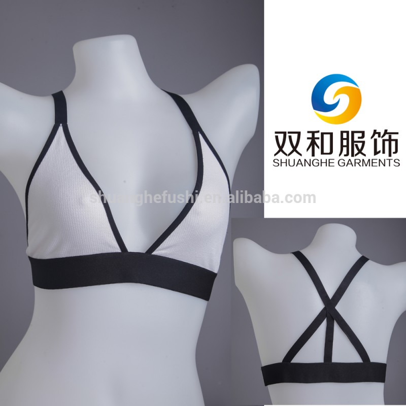 シームレスなストラップ付きバックブラジャーヨガブラジャーbraletteブラジャー弾性-プラスサイズ下着問屋・仕入れ・卸・卸売り