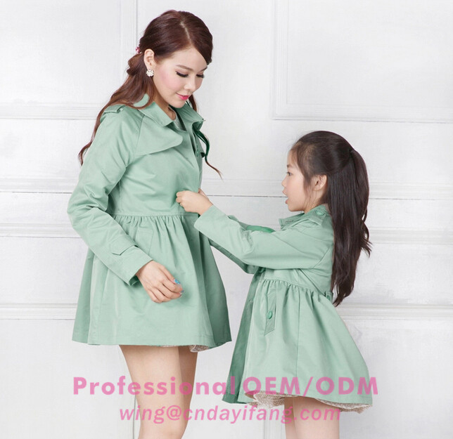母と娘のマッチングファッション純粋な色のジャケットスタイルのコートドレスシュメールの女-ジャケット問屋・仕入れ・卸・卸売り