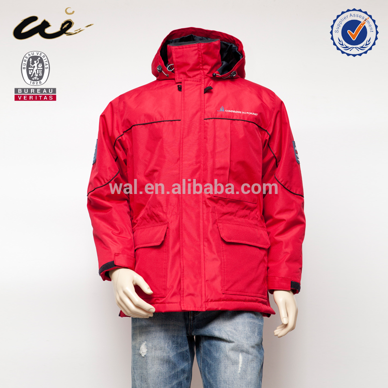 新しい赤い色クールなスタイルカスタムバーシティジャケット; 冬の男性コート; のデザインレインコート-ジャケット問屋・仕入れ・卸・卸売り