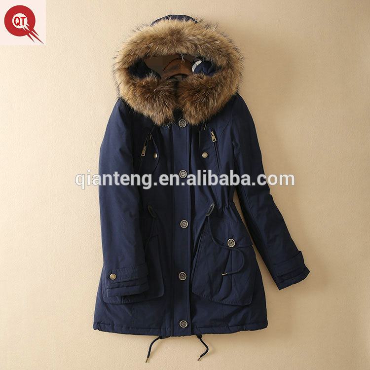 中国メーカー冬女性社外ダウン衣服工場販売、ブランドバルク取り外し可能な毛皮ジャケット用レディース-問屋・仕入れ・卸・卸売り