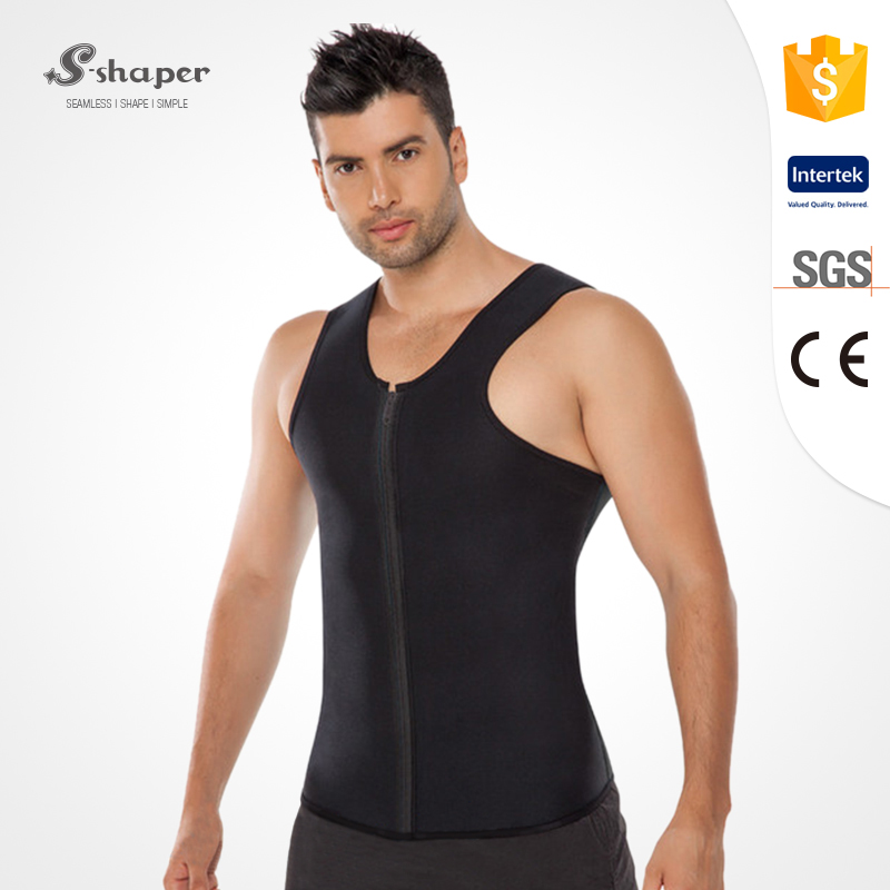 S-SHAPER痩身ネオプレンベスト熱い汗シャツのためのボディシェイパー減量メンズ-補正下着問屋・仕入れ・卸・卸売り