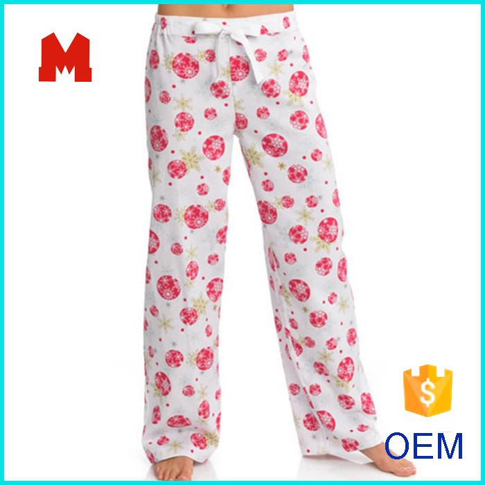 綿100％の女性のパジャマパジャマのズボン-ラウンジパンツ問屋・仕入れ・卸・卸売り