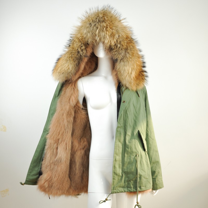 2016トップ販売ファッションヨーロッパ生き抜く暖かい冬ジャケットパーカーでアライグマの毛皮の襟-ジャケット問屋・仕入れ・卸・卸売り