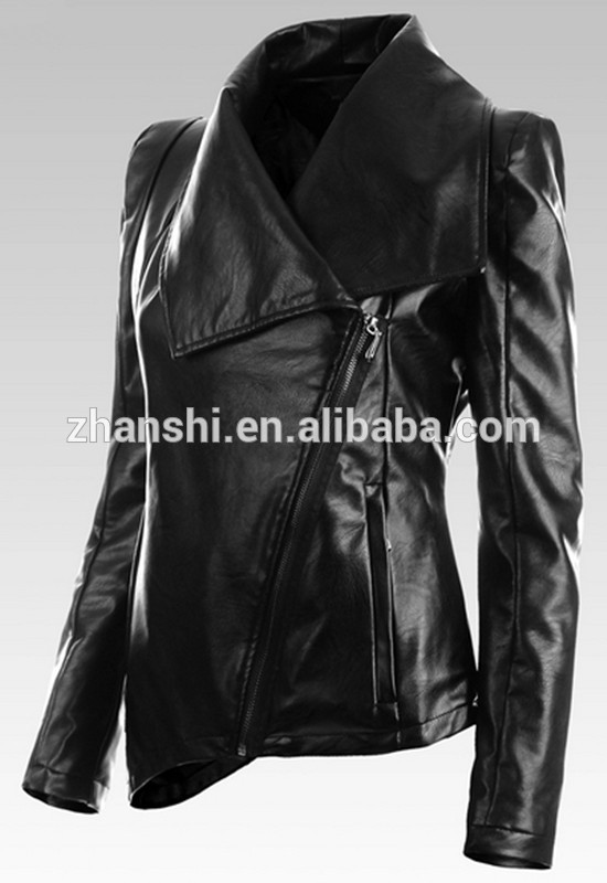 新しい設計高品質2016ブラックpuレザージャケットの女性のための-ジャケット問屋・仕入れ・卸・卸売り