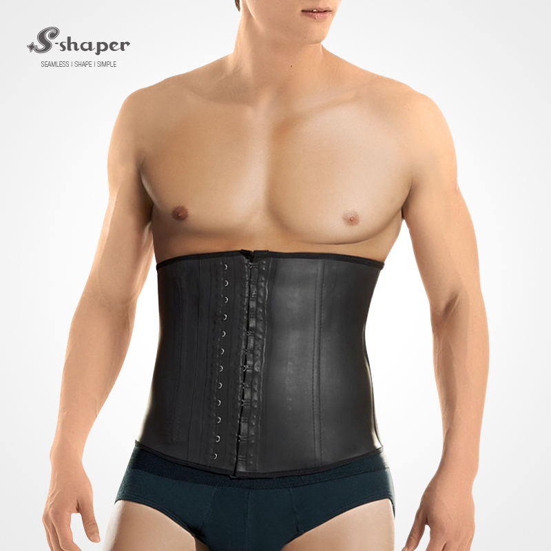 S-SHAPER 2031男性の ラテックス ウエスト トレーナー fajas ゴム ウエスト ニッパー 3 フック鋼骨太workband-プラスサイズ下着問屋・仕入れ・卸・卸売り