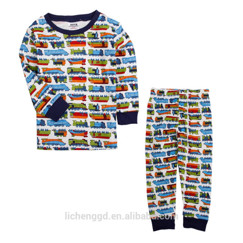 (nx2328) 白1-5y新星子供卸売ナイト印刷された綿の男の子の服がセットのパジャマ子供-パジャマ問屋・仕入れ・卸・卸売り
