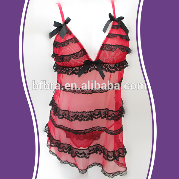 最高品質かわいい装飾赤と黒ストラップ糸美しい女性セックスランジェリー-問屋・仕入れ・卸・卸売り