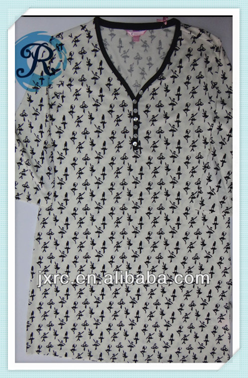 すべてのオーバープリントのナイトドレスセクシーなネグリジェ女性のための睡眠の服卸売女性用セクシーnighties-パジャマ、寝間着問屋・仕入れ・卸・卸売り