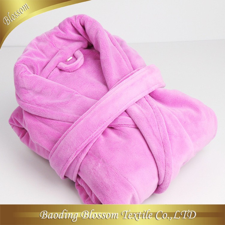 ファッションポリエステルフランネルフリースのバスローブ女性シャワーバスローブhrm女の子ピンクのナイトドレスローブ製造中国-バスローブ問屋・仕入れ・卸・卸売り