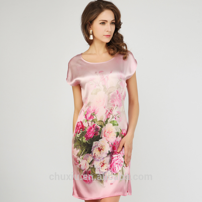 2016最新の高級シルクネグリジェシルクドレス用女性-パジャマ、寝間着問屋・仕入れ・卸・卸売り
