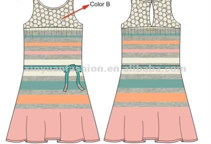 2014 Jersey soft stripe tank top Dress-ホームカミングドレス問屋・仕入れ・卸・卸売り