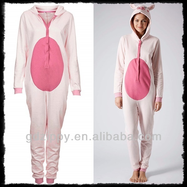 レディースピンクのブタonesie面白い漫画のパジャマパジャマの大人大人パジャマ卸売-パジャマ問屋・仕入れ・卸・卸売り