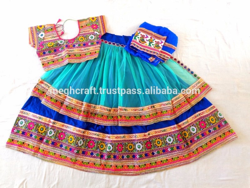 Ramleelaスタイルchaniyaチョリ-二重層ramleelaスタイルchaniyaチョリ-banjaraスタイルカッチ刺繍入りチョリ/lehenga-その他ドレス問屋・仕入れ・卸・卸売り