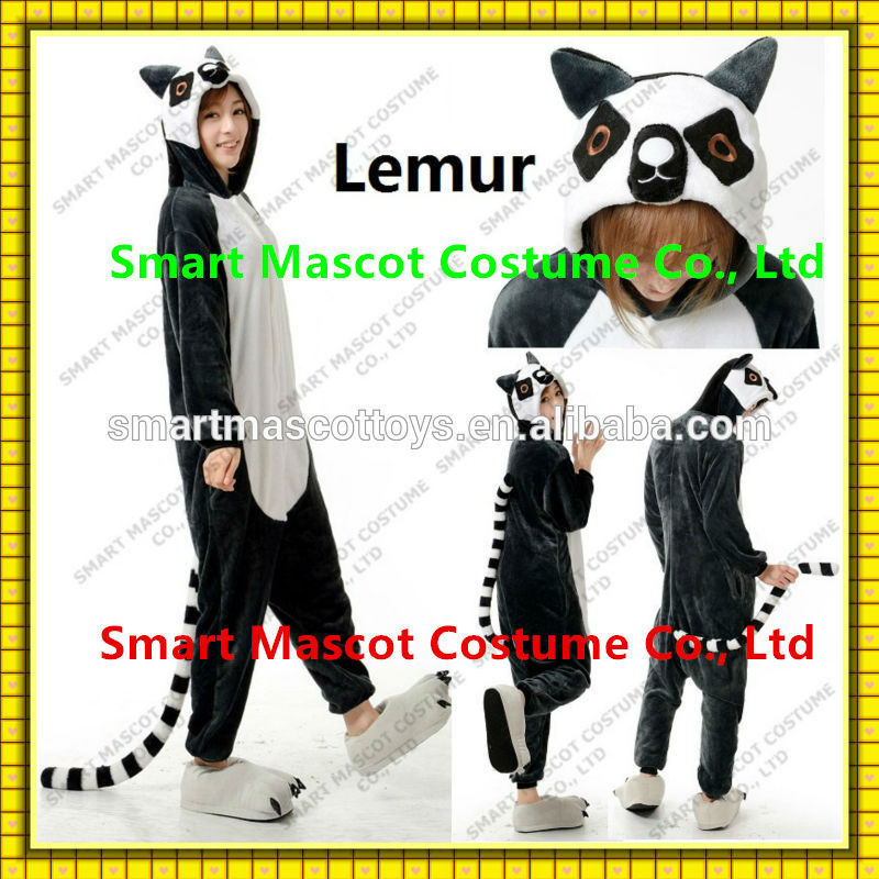 ユニークで近代的なキツネザル最も快適さ大人衣装大人キツネザルonesie暖かいフランネル-パジャマ問屋・仕入れ・卸・卸売り