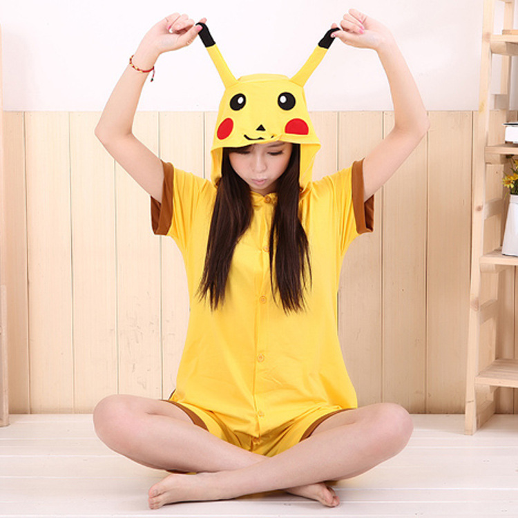 Onenアパレルポケモン半袖ピカチュウ大人パジャマ夏パジャマ漫画カバーオール大人-パジャマ問屋・仕入れ・卸・卸売り